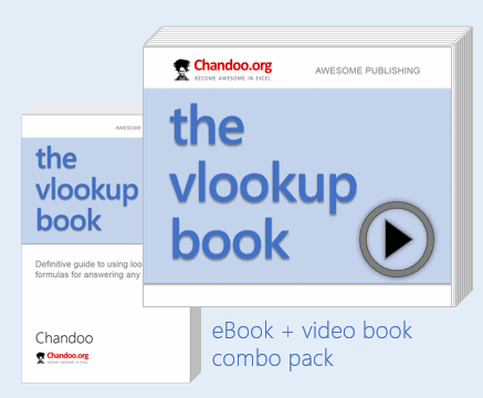 Excel Vlookup Book by Chandoo, ebook + vbook version